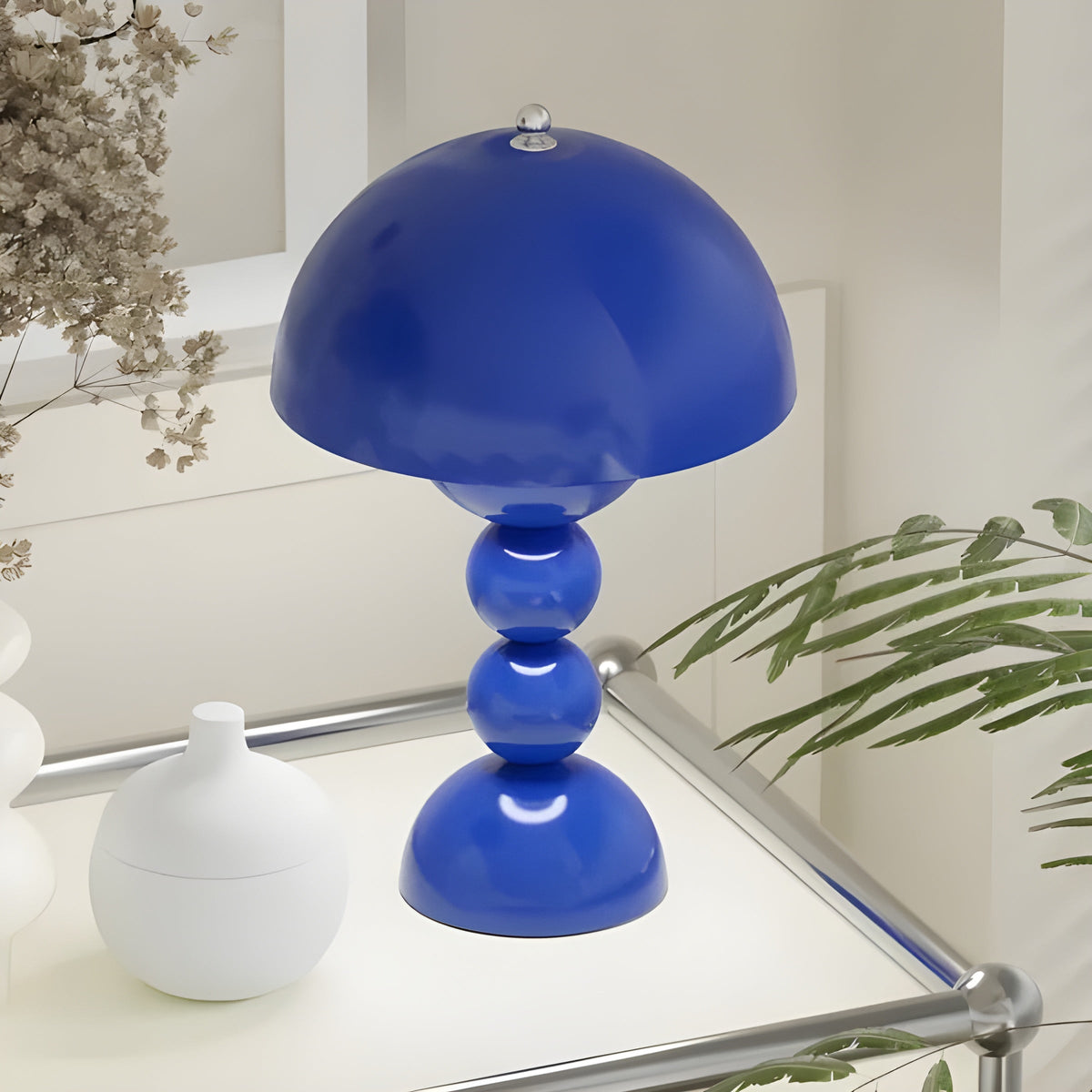 Lámpara de mesa de noche minimalista escandinava con forma de capullo floral y regulable