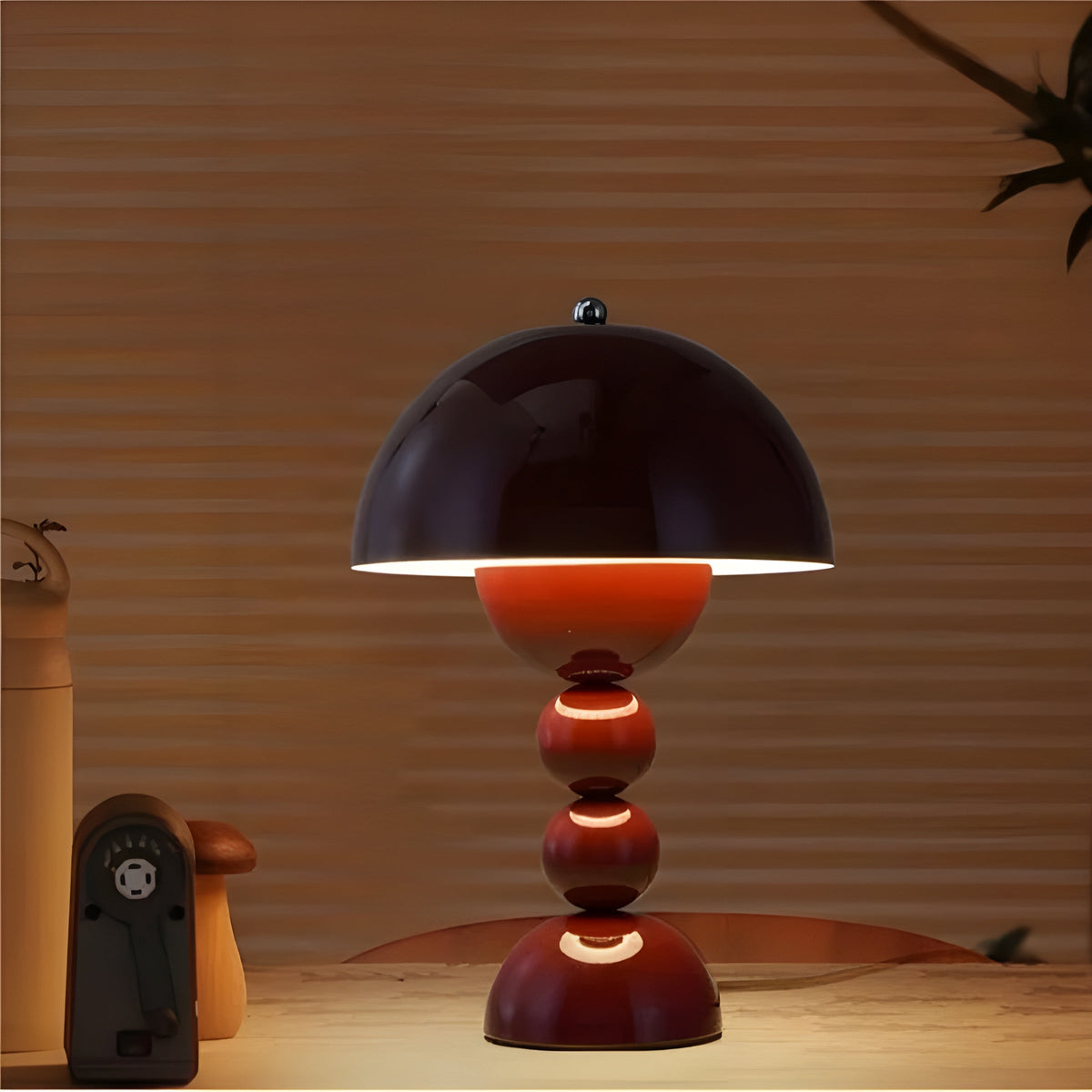 Lámpara de mesa de noche minimalista escandinava con forma de capullo floral y regulable