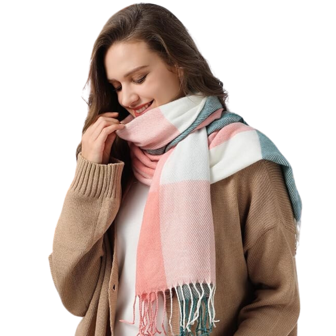 Bufanda de invierno suave, ligera y versátil, tipo chal envolvente