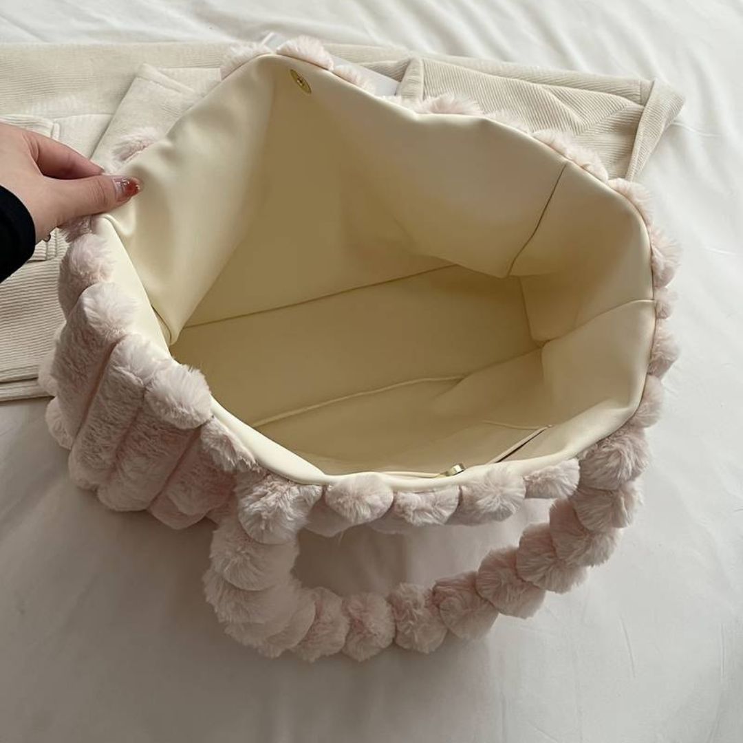 Bolso de hombro de textura suave y gruesa para uso diario