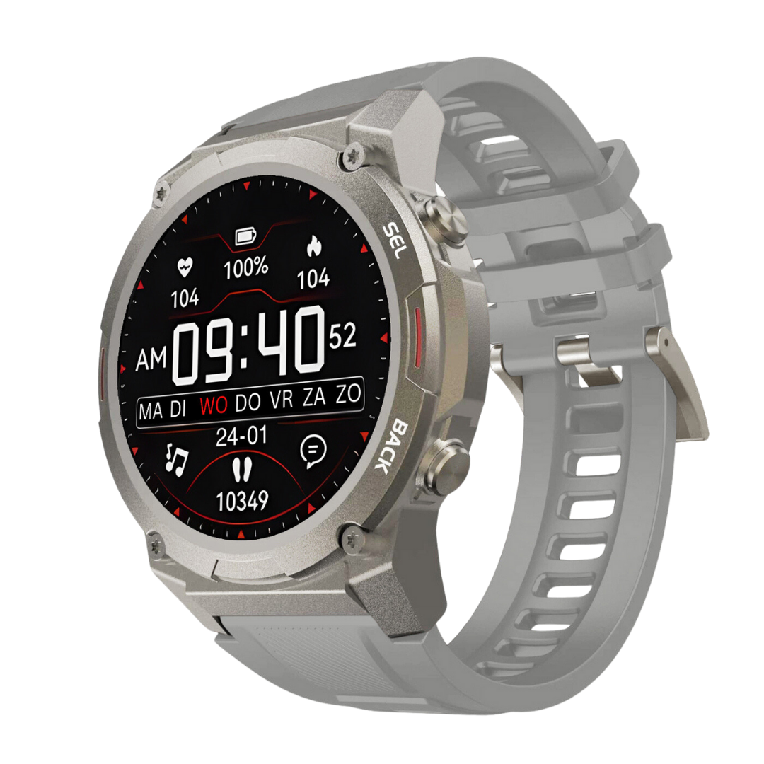 Reloj inteligente resistente al agua, con carcasa de aluminio, pantalla AMOLED y monitor de actividad física