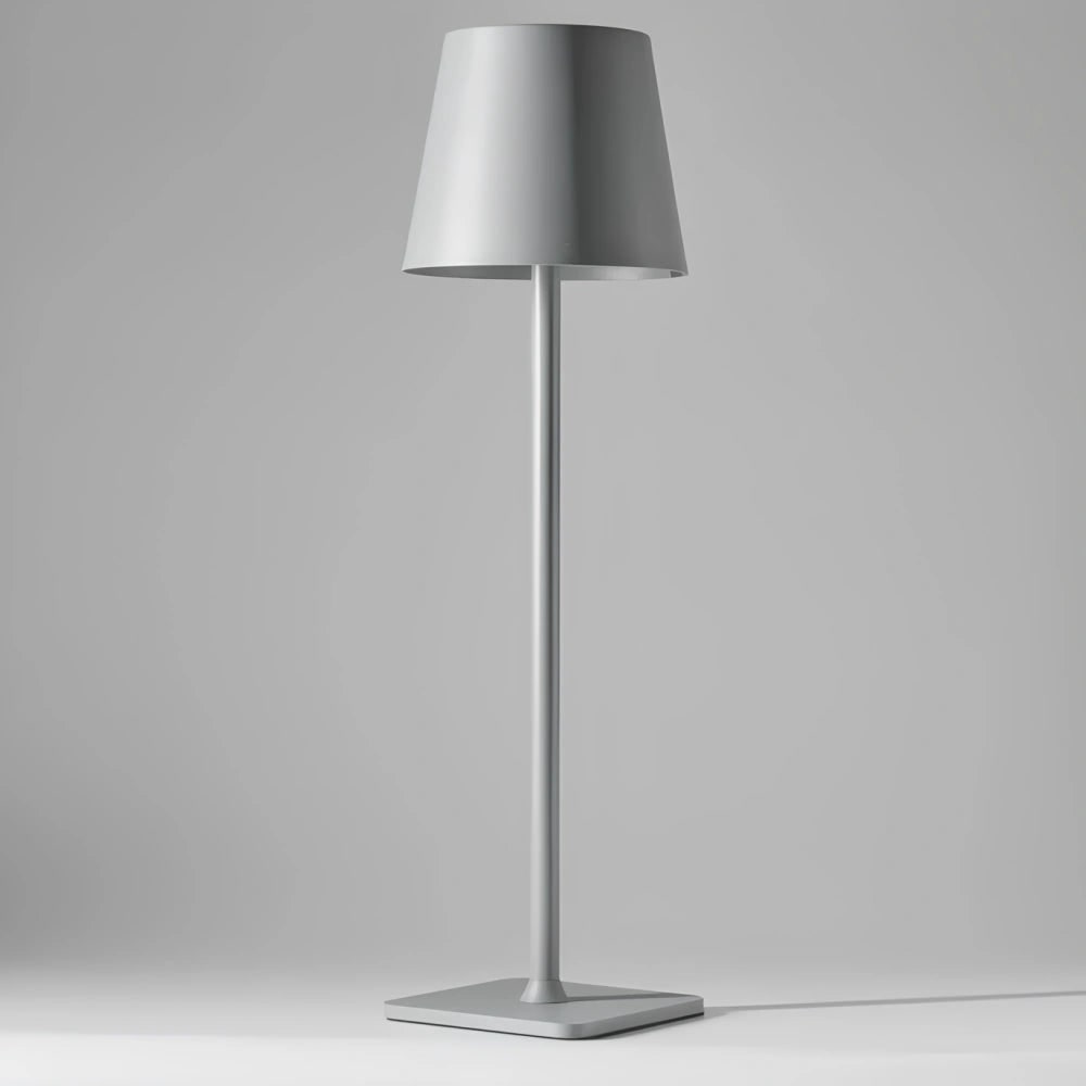 Lámpara de mesa metálica delgada y moderna, impermeable, inalámbrica, recargable, táctil y regulable
