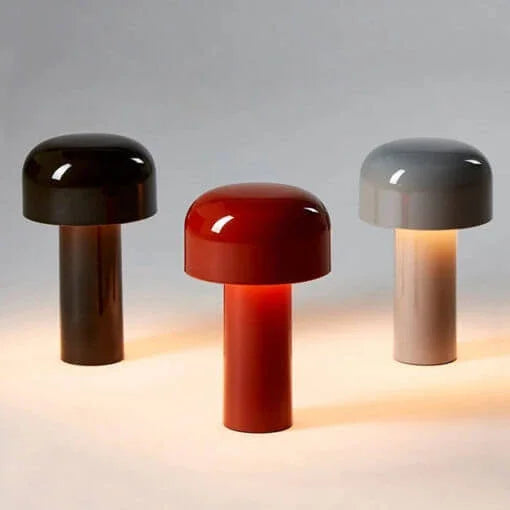 Lámpara de mesa elegante con forma de champiñón, inalámbrica y con control táctil