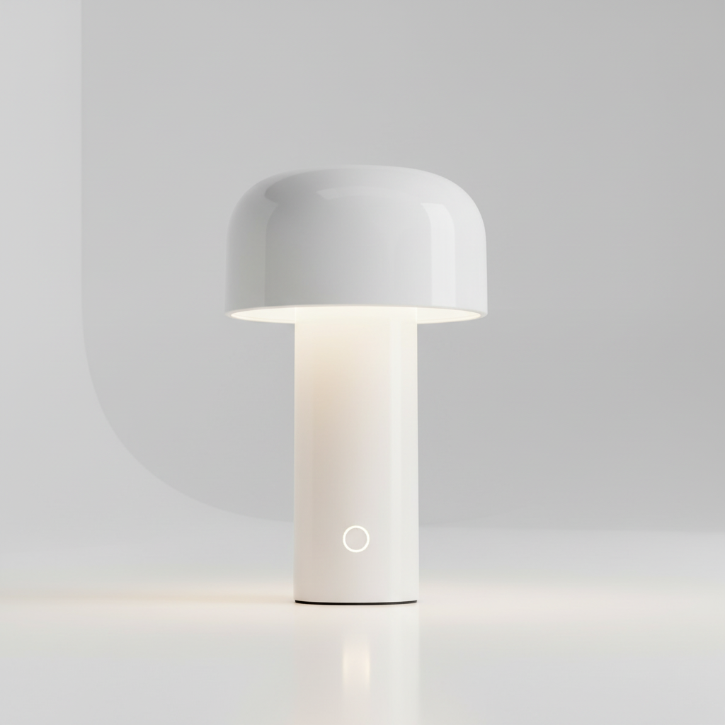 Lámpara de mesa elegante con forma de champiñón, inalámbrica y con control táctil