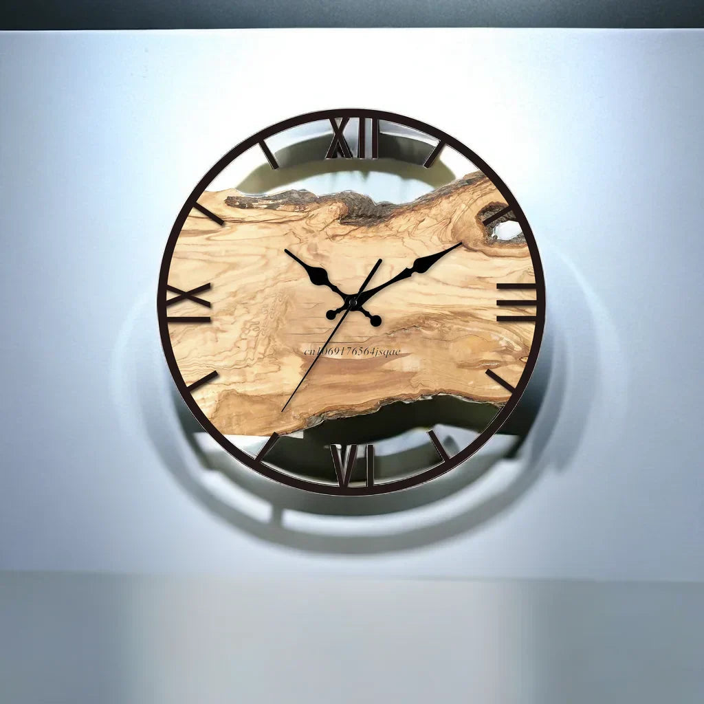 Reloj de pared minimalista de cuarzo silencioso, fabricado en acrílico transparente