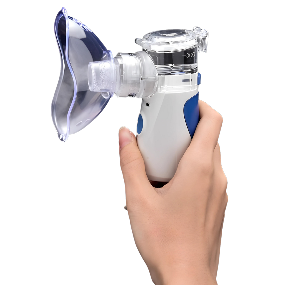 Mascarilla inhaladora portátil y compacta de vapor, nebulizador ultrasónico