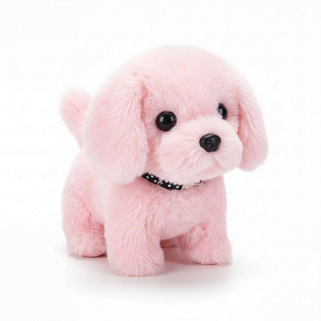 Juguete interactivo de cachorro de peluche realista, que camina, ladra y mueve la cola