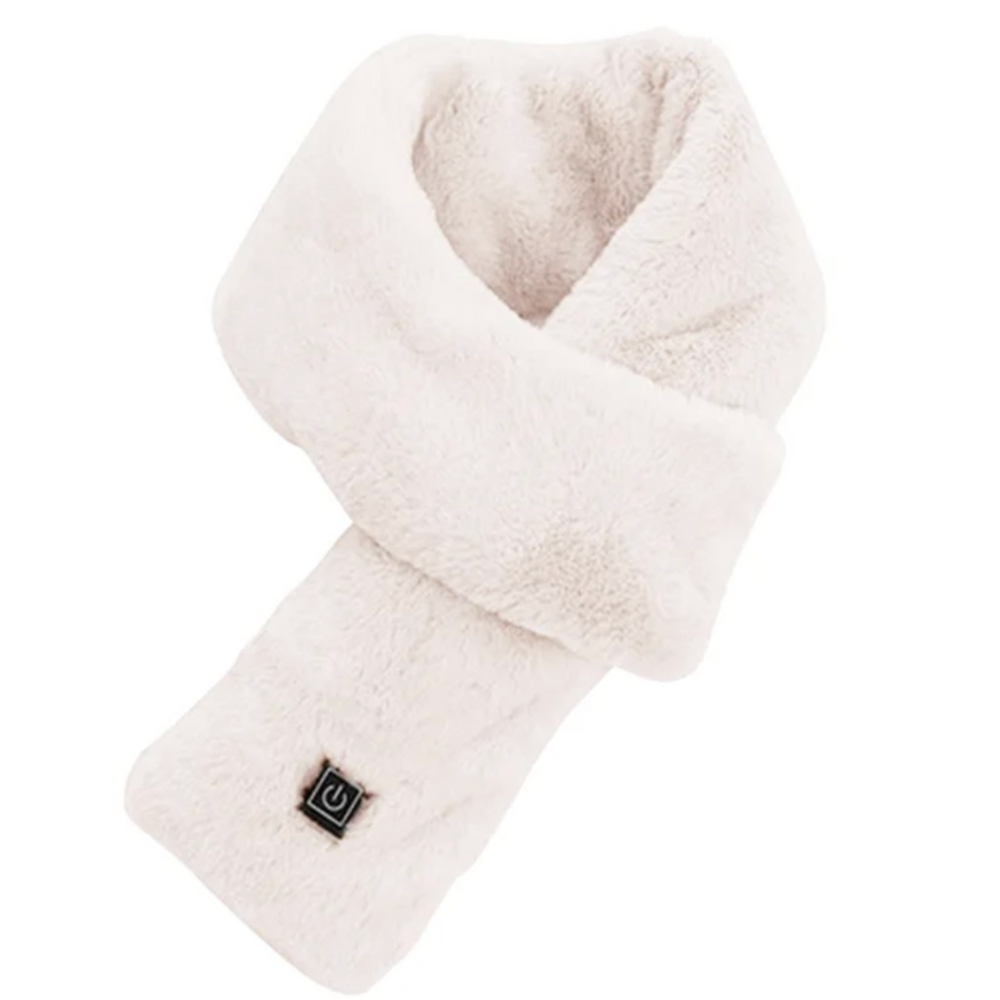 Bufanda térmica para el cuello de invierno, de piel sintética, con calefacción USB