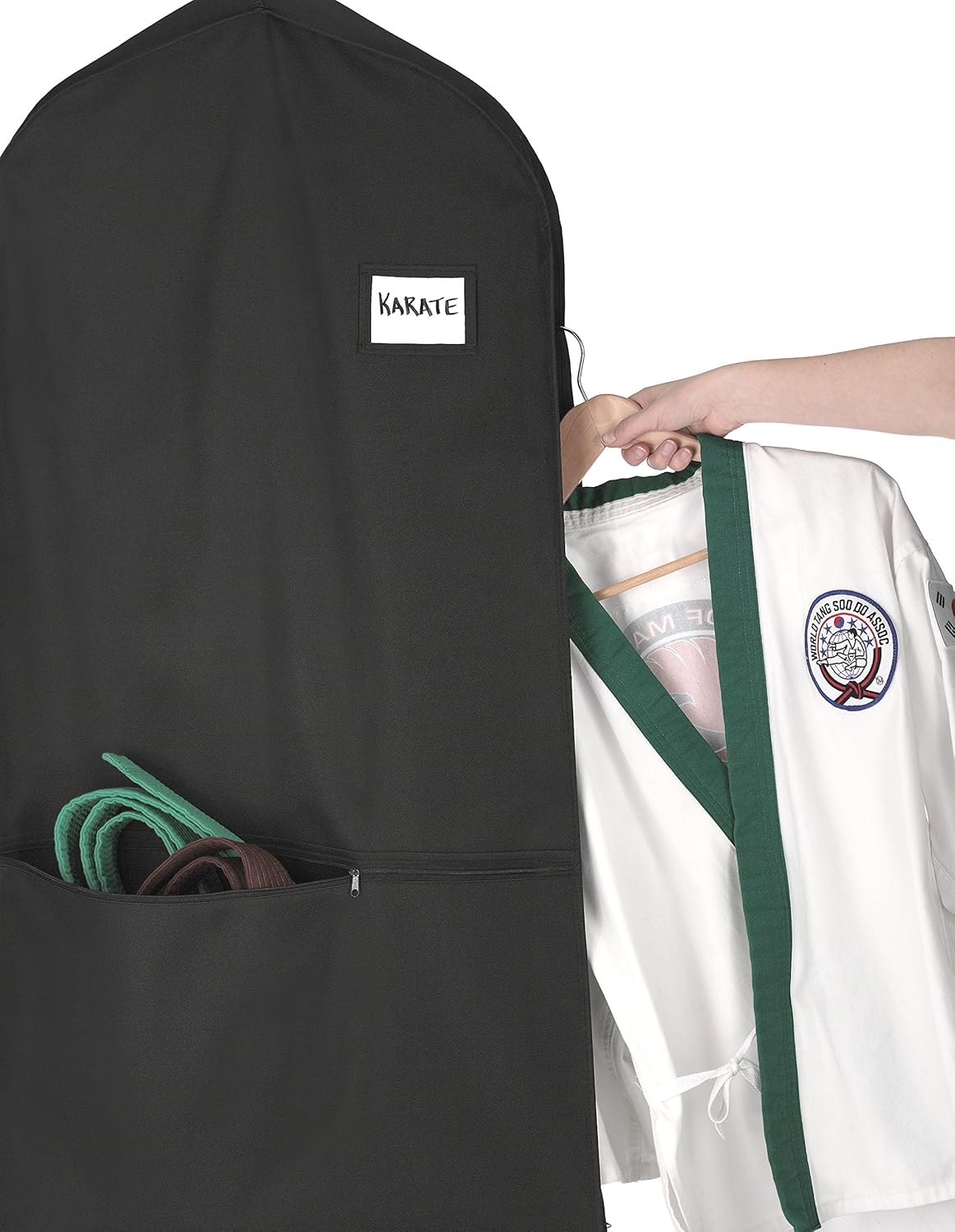 Bolsa de viaje para prendas de largo completo, resistente al agua, con cremallera y bolsillo para accesorios
