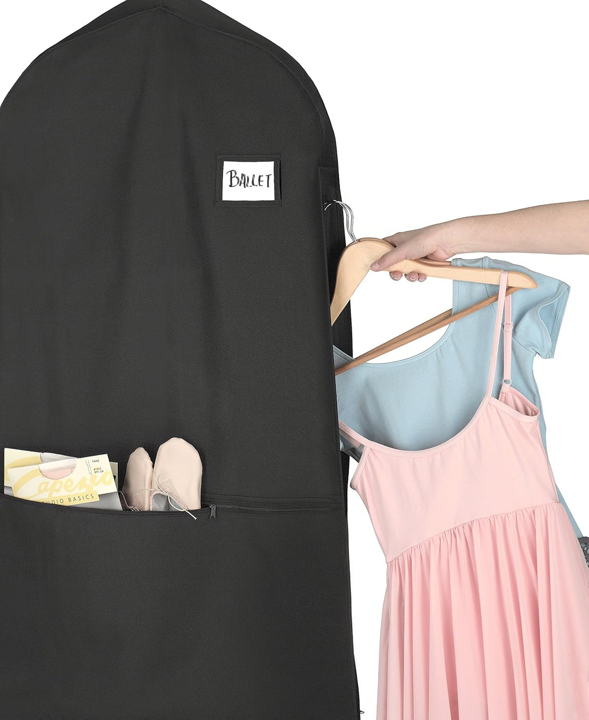 Bolsa de viaje para prendas de largo completo, resistente al agua, con cremallera y bolsillo para accesorios