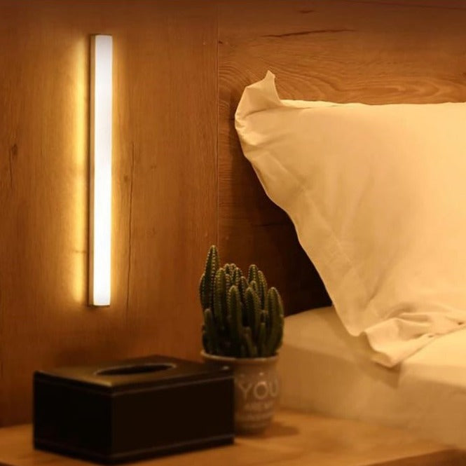 Luz nocturna magnética inalámbrica recargable con sensor de movimiento para debajo de armarios