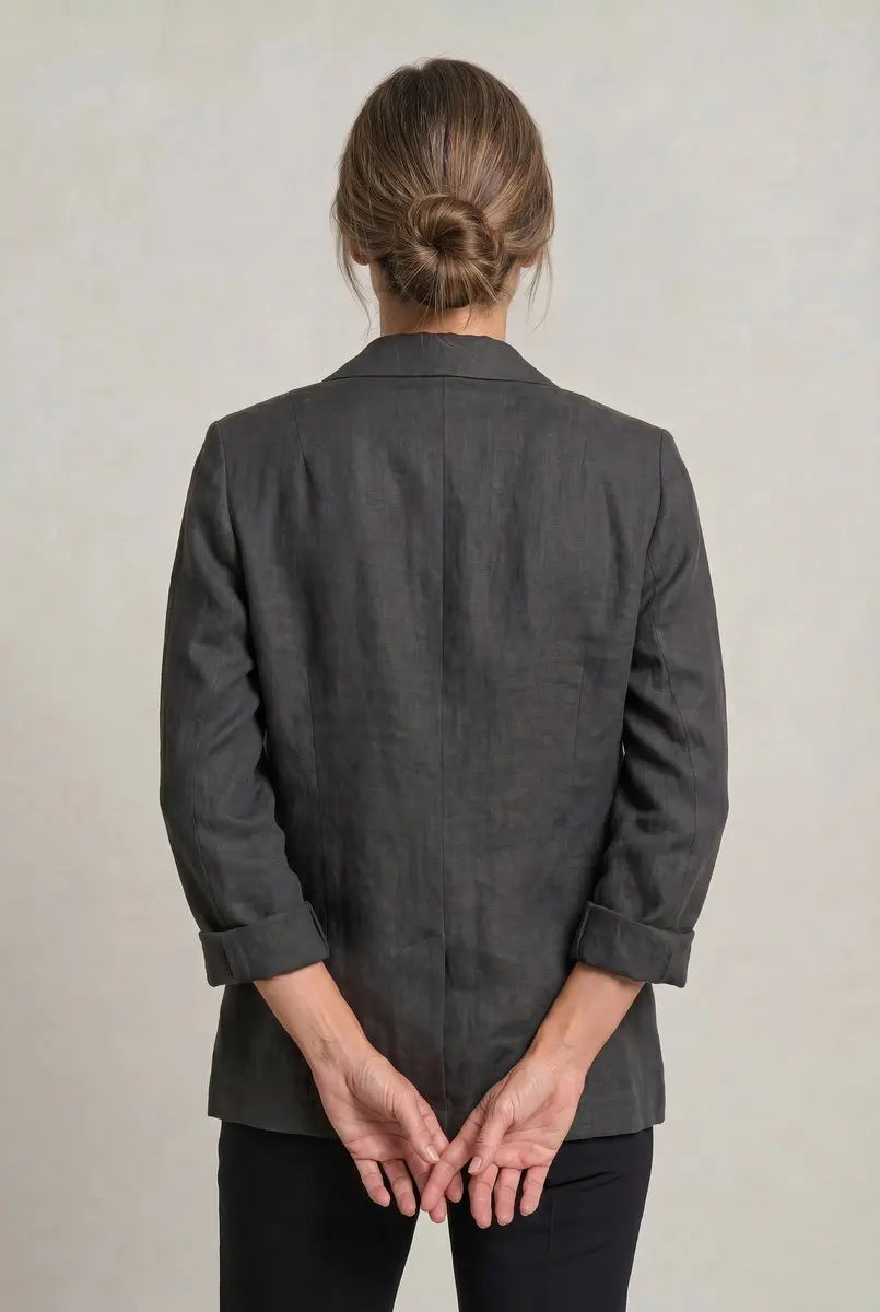 Blazer ligero de un solo botón para mujer, con corte relajado