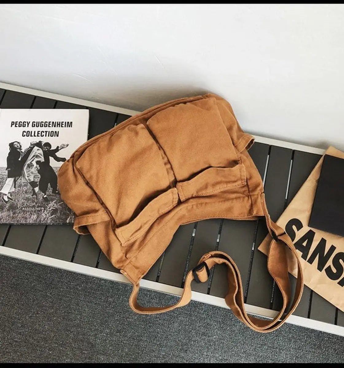 Bolso tote extragrande de lona para mujer, bolso bandolera grande