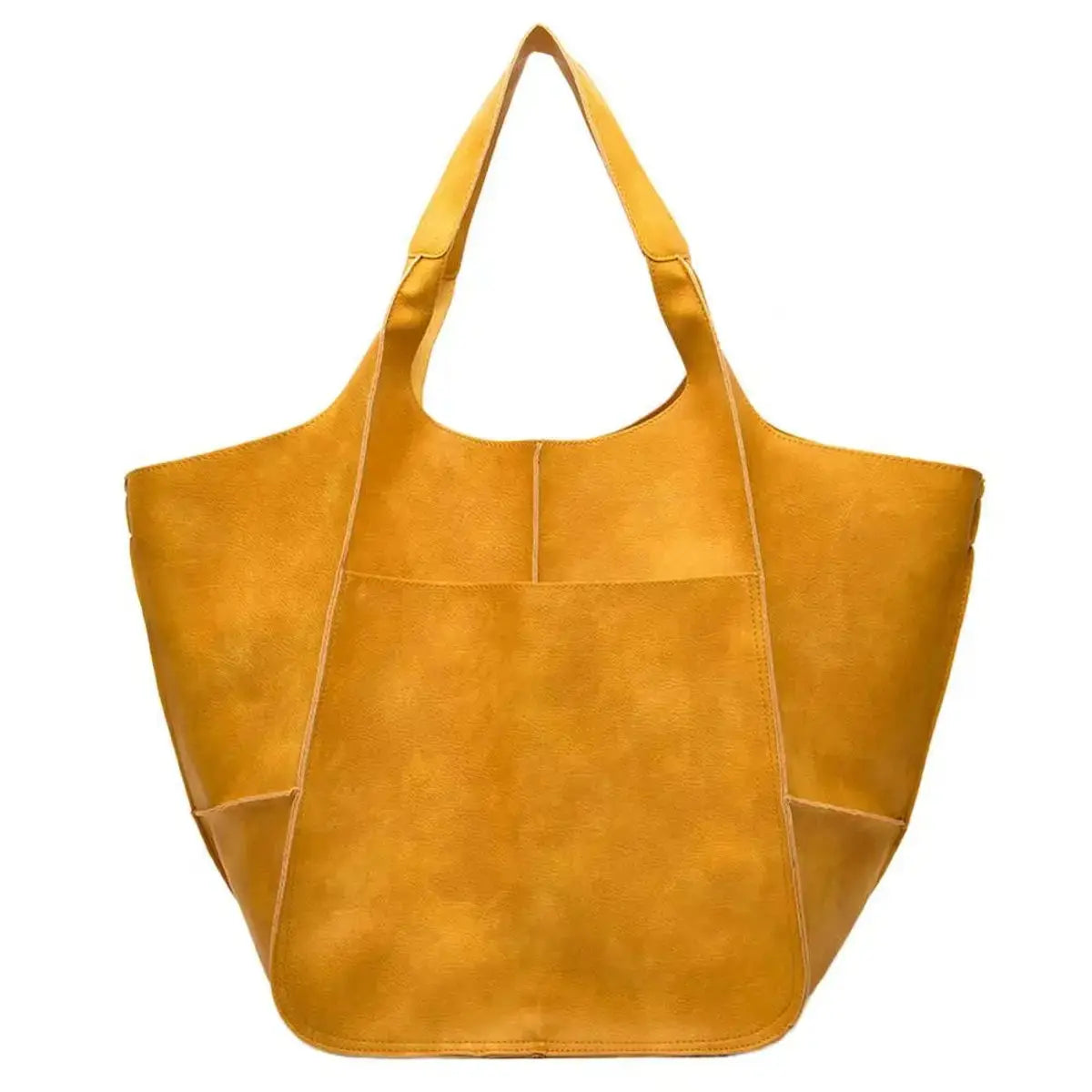 Bolso tote extragrande de piel vegana para mujer, con cierre magnético