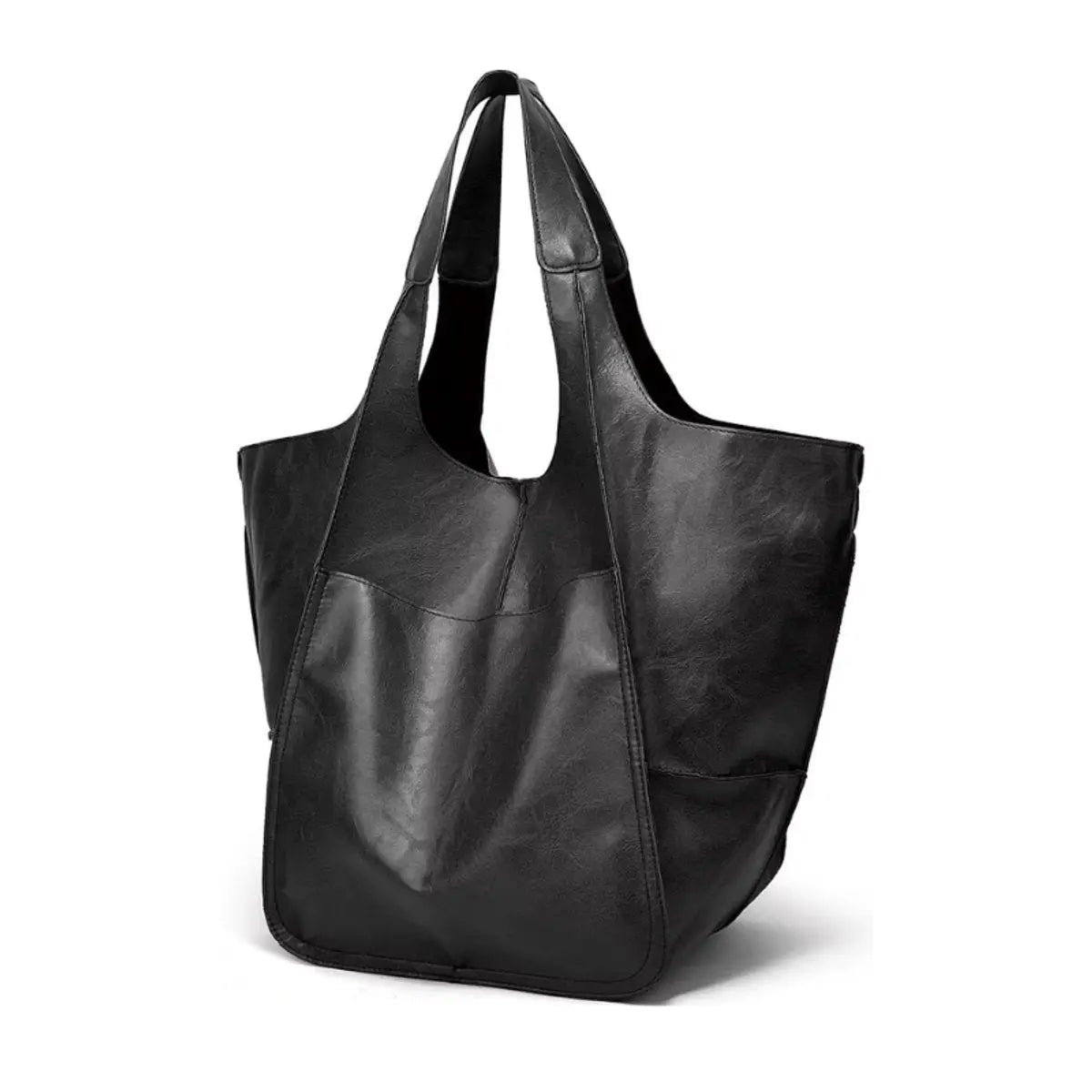 Bolso tote extragrande de piel vegana para mujer, con cierre magnético