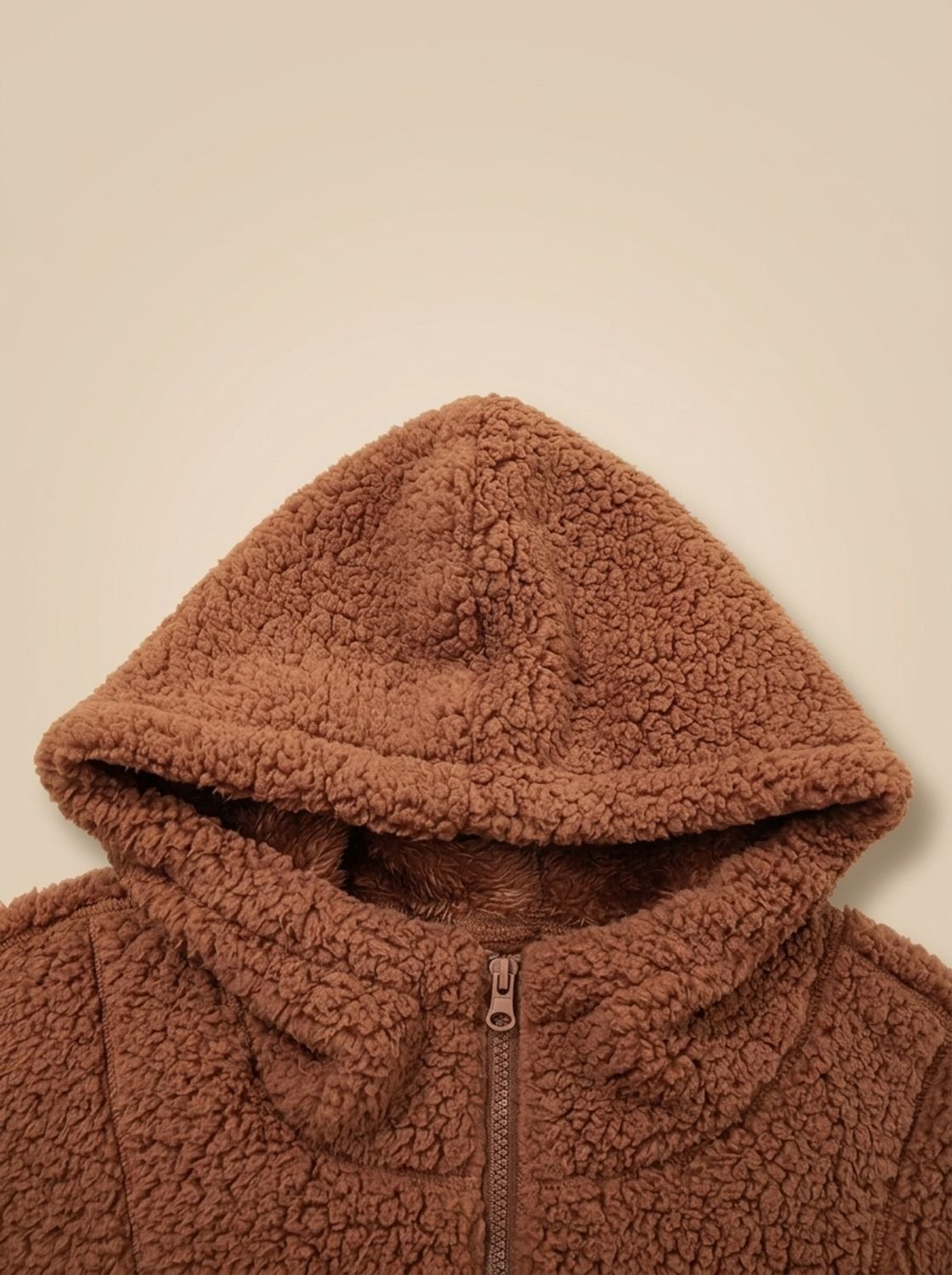 Willow | Chaqueta teddy con capucha para mujer, de corte holgado y cremallera