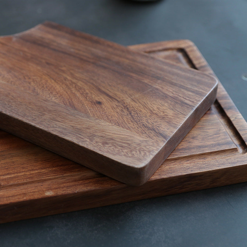 Tabla de cortar de madera maciza de diseño elegante y minimalista, apta para cuchillos