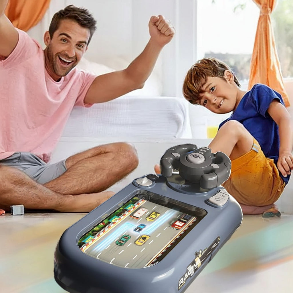 Juguete de consola de carreras con volante interactivo, sin pantalla
