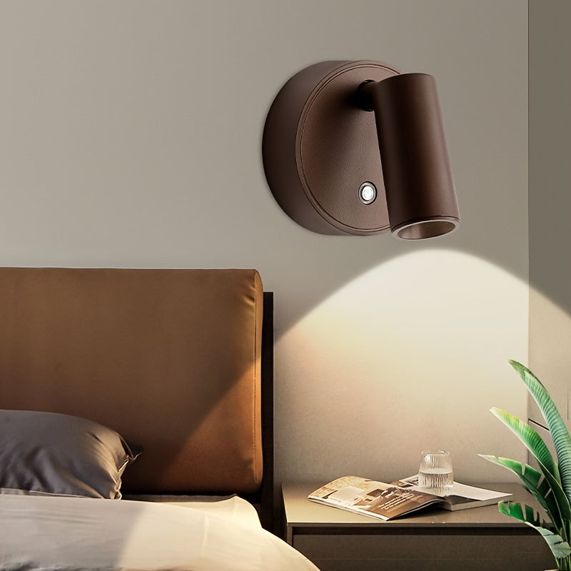 Aplique de pared inalámbrico recargable minimalista, desmontable, con control táctil magnético