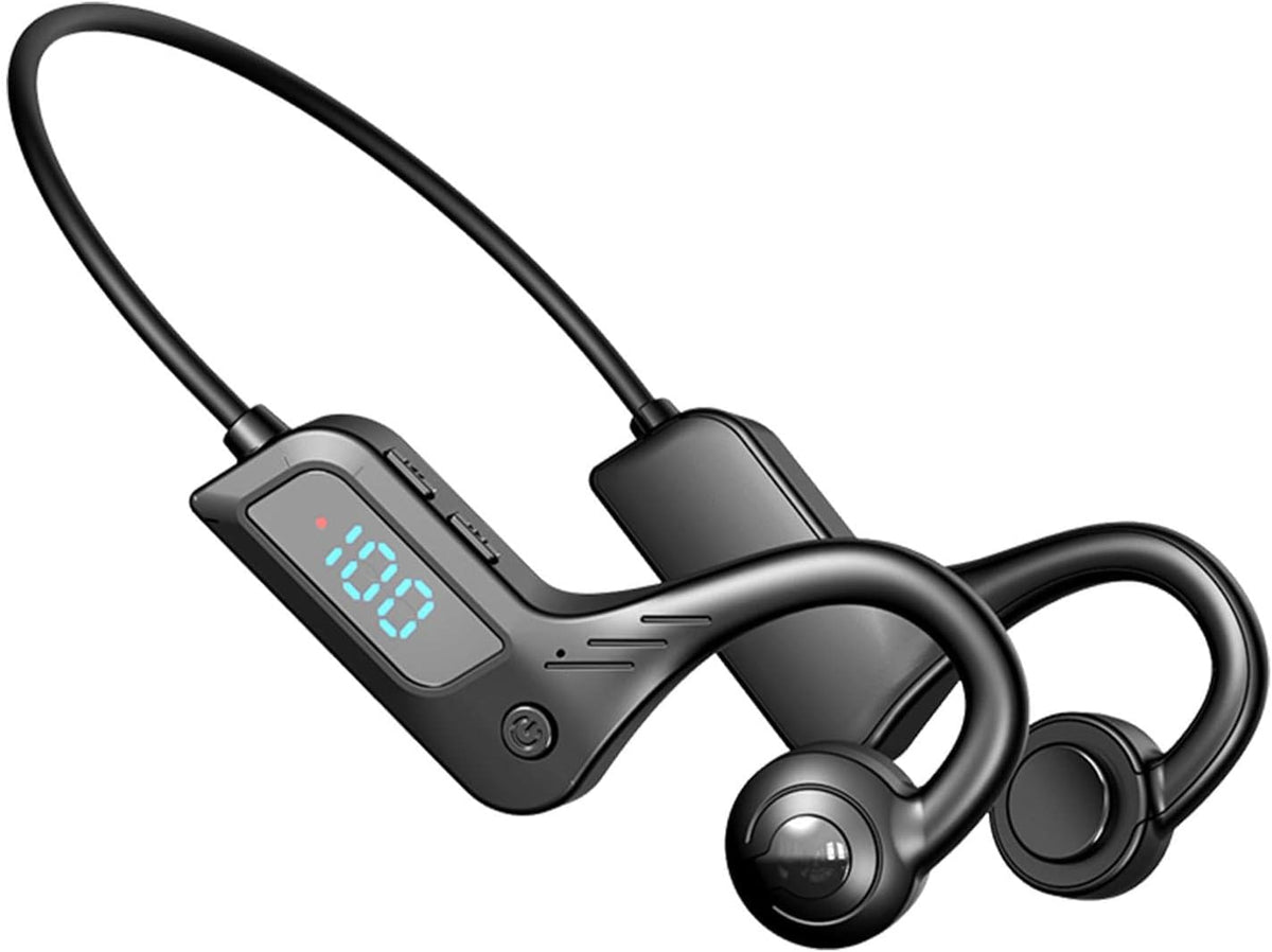 Auriculares inalámbricos ligeros de conducción ósea con cancelación de ruido y diseño abierto