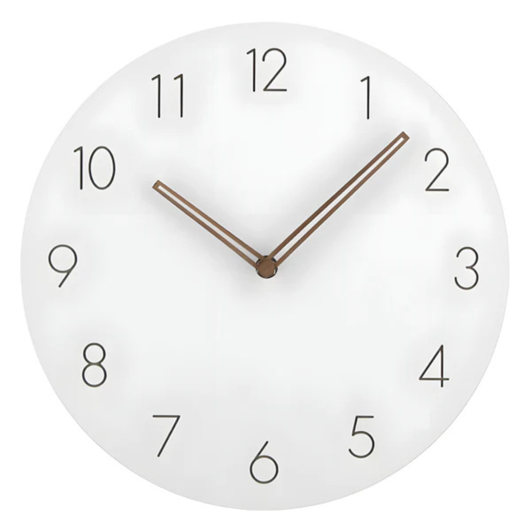 Reloj de pared redondo escandinavo minimalista de madera y silencioso