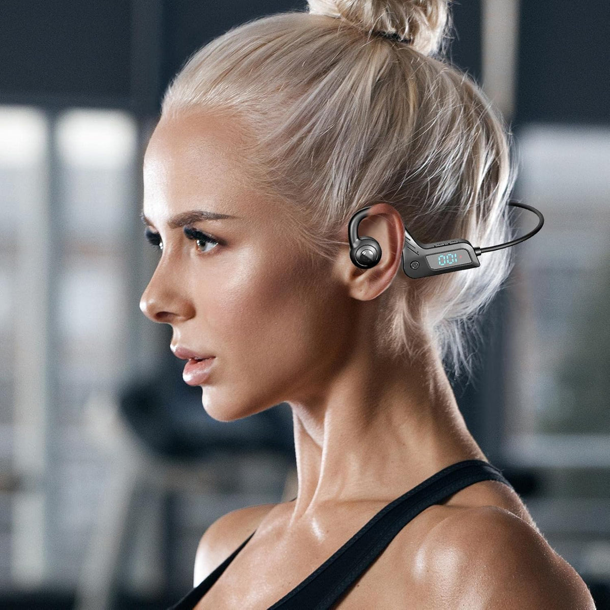 Auriculares inalámbricos ligeros de conducción ósea con cancelación de ruido y diseño abierto