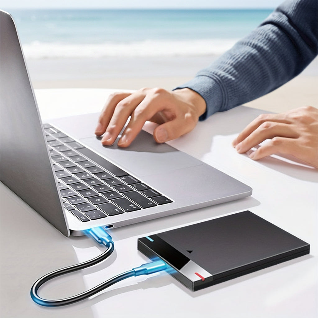 Unidad SSD externa de estado sólido portátil, compacta, delgada y ligera, con USB