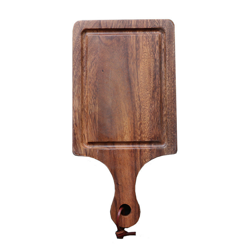 Tabla de cortar de madera maciza de diseño elegante y minimalista, apta para cuchillos