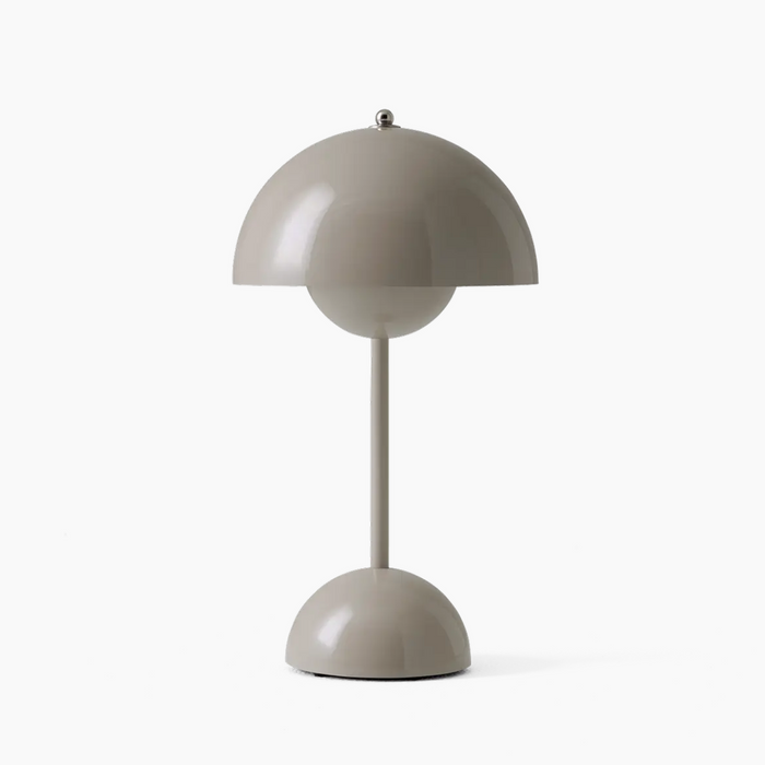 Lámpara de mesa escandinava recargable con silueta de brote de champiñón y control táctil