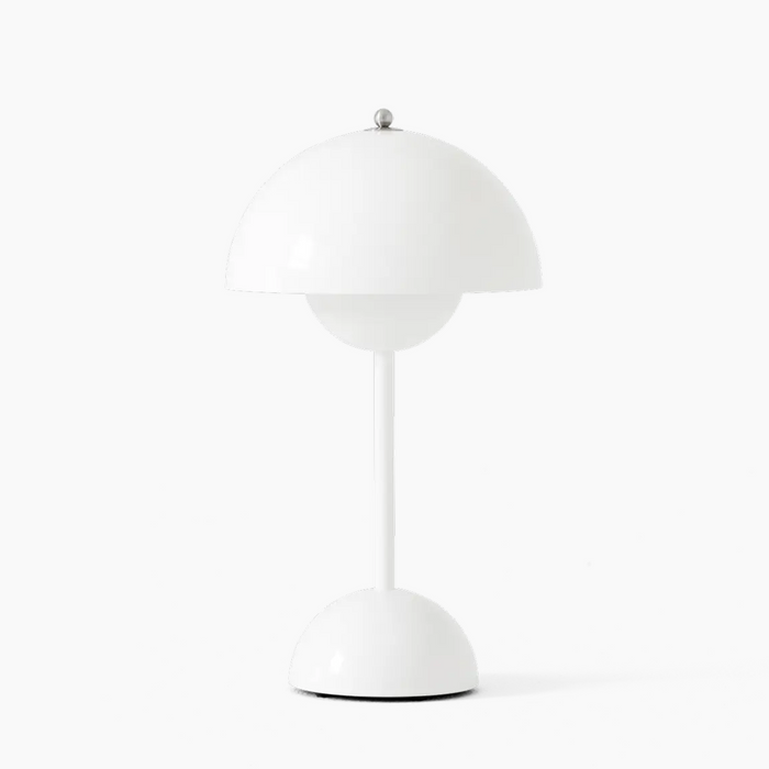 Lámpara de mesa escandinava recargable con silueta de brote de champiñón y control táctil