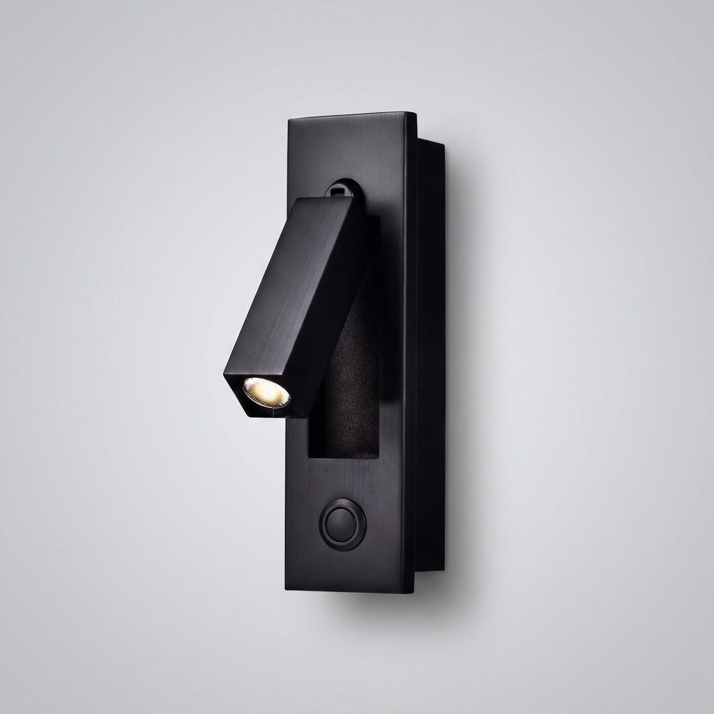 Lámpara de lectura de pared plegable y delgada con brazo pivotante ajustable
