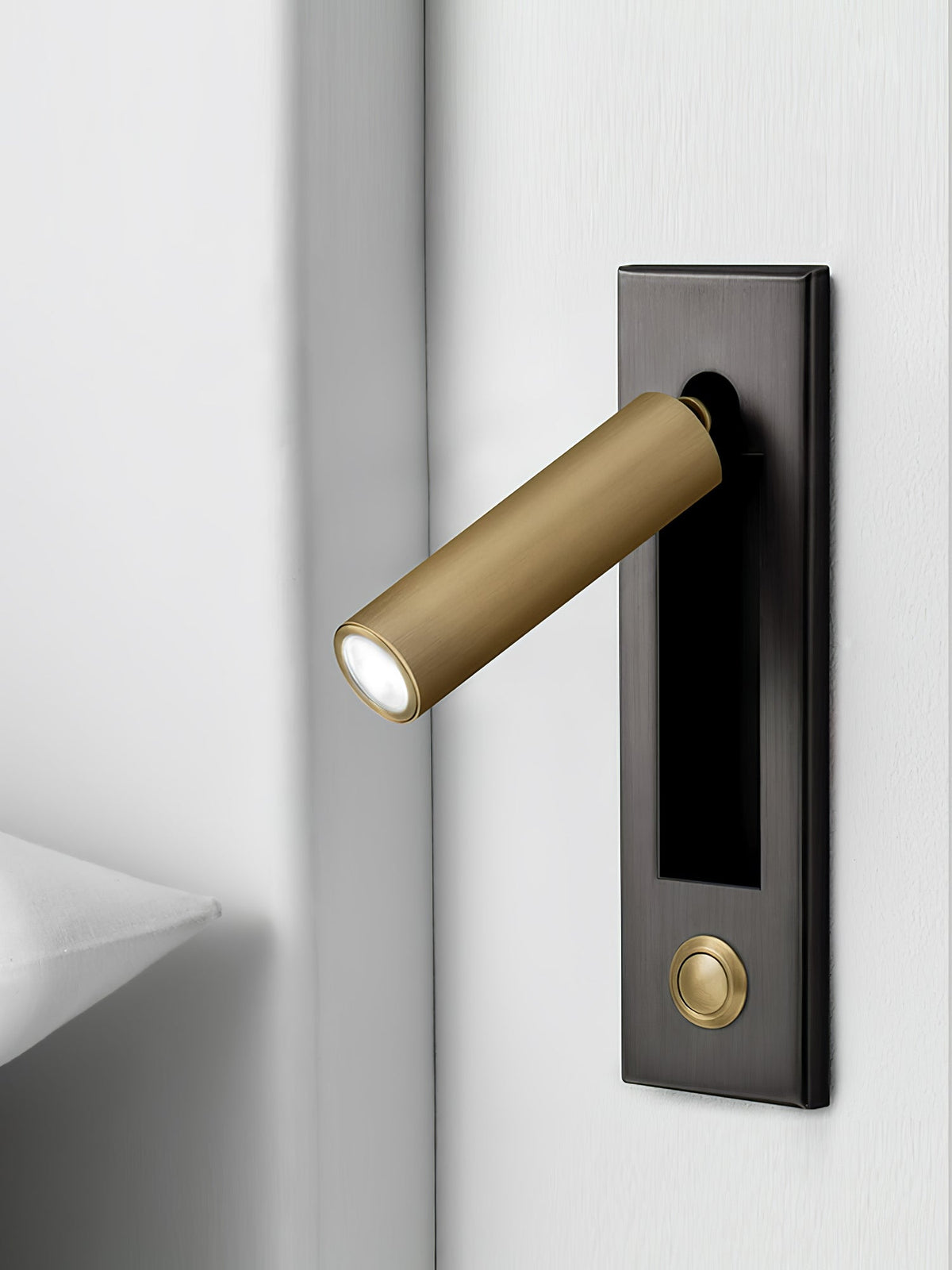 Lámpara de lectura de pared plegable y delgada con brazo pivotante ajustable