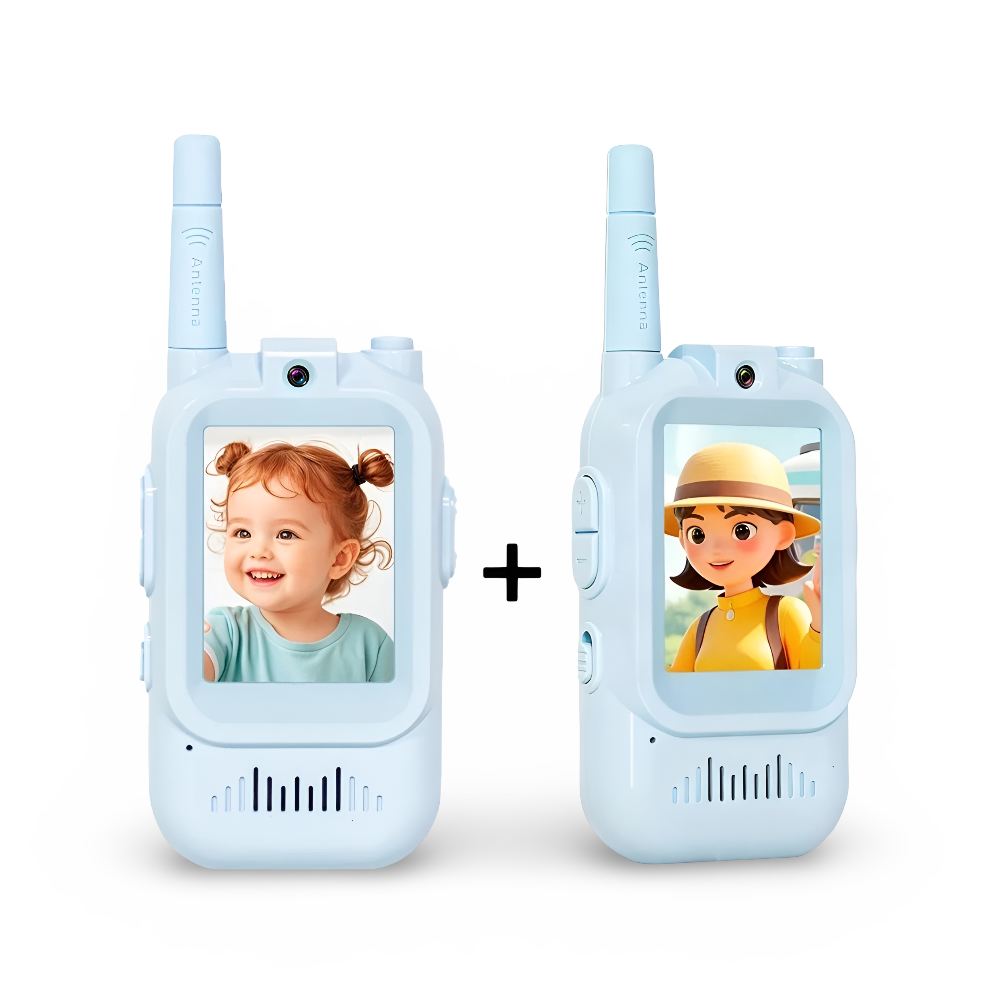 Set de juguete de walkie-talkies infantiles con cámara y pantalla de vídeo recargables