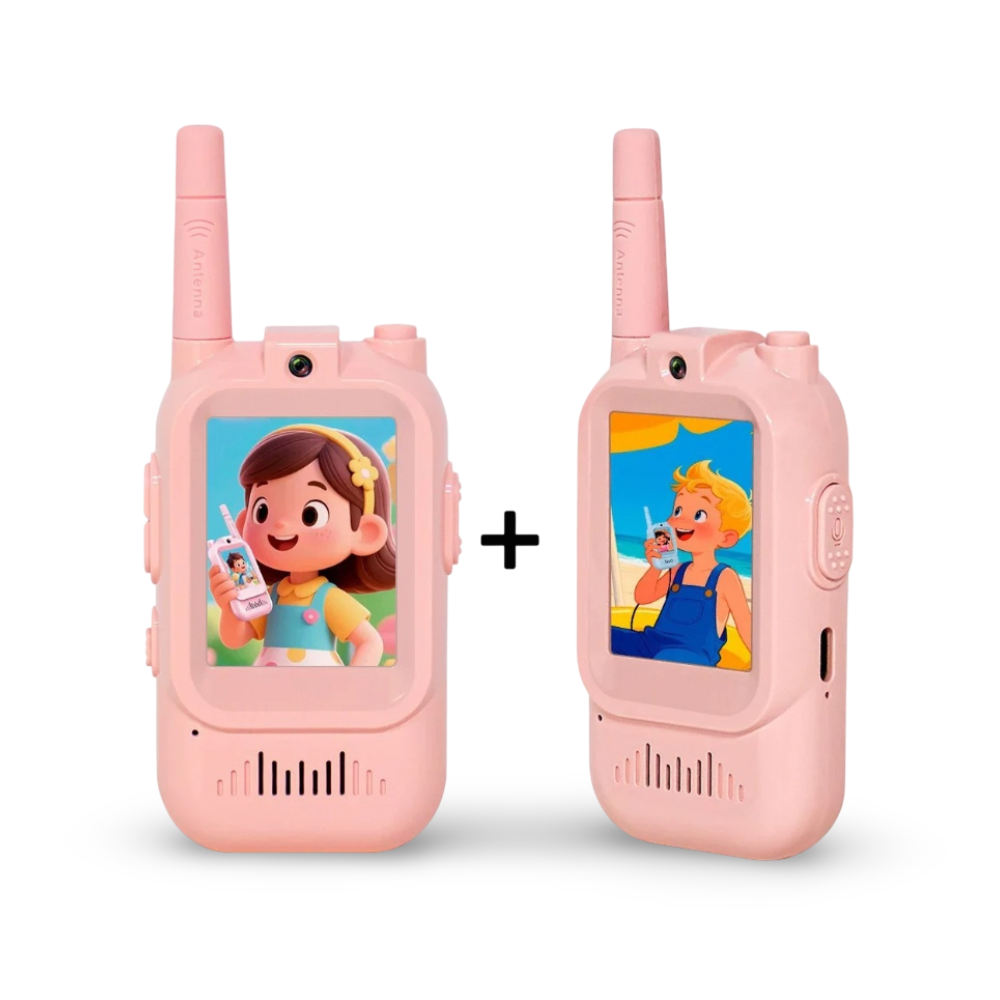 Set de juguete de walkie-talkies infantiles con cámara y pantalla de vídeo recargables