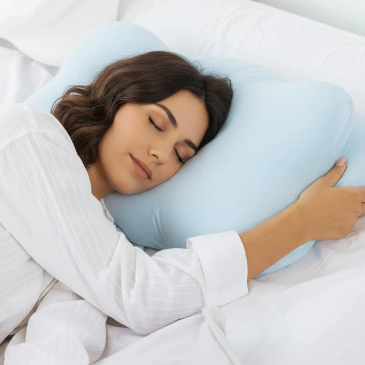 Almohada de espuma viscoelástica con relleno ajustable y altura doble para alinear la postura