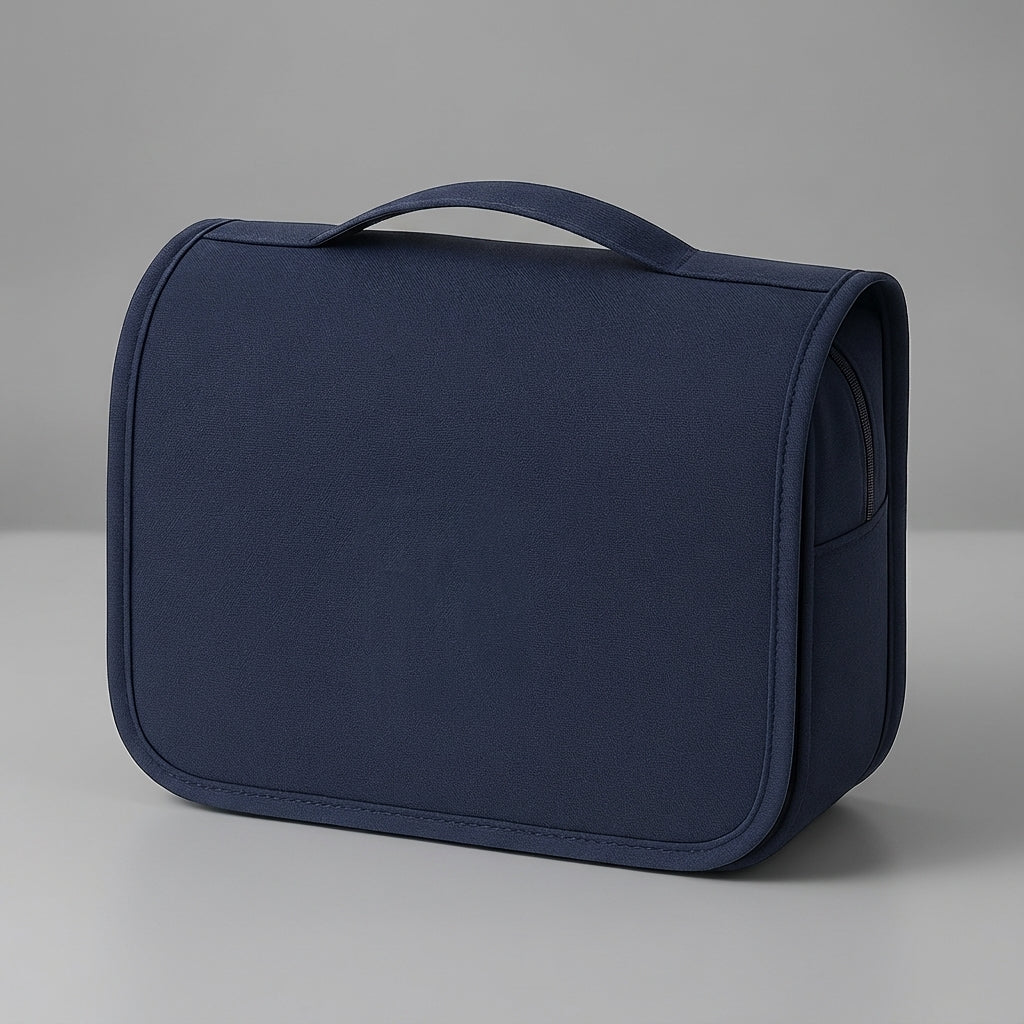 Neceser de viaje compacto, impermeable, transparente y con varios compartimentos