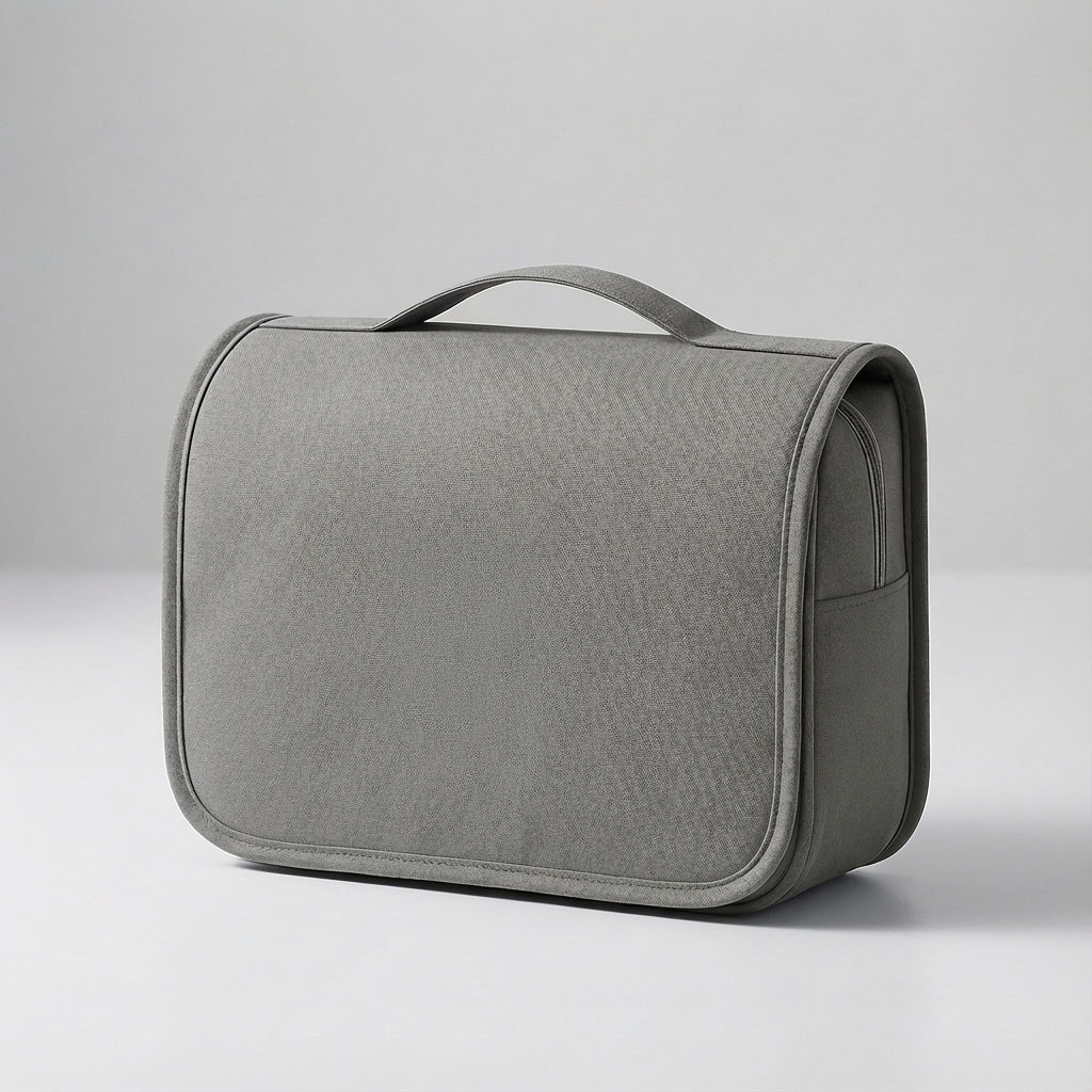 Neceser de viaje compacto, impermeable, transparente y con varios compartimentos