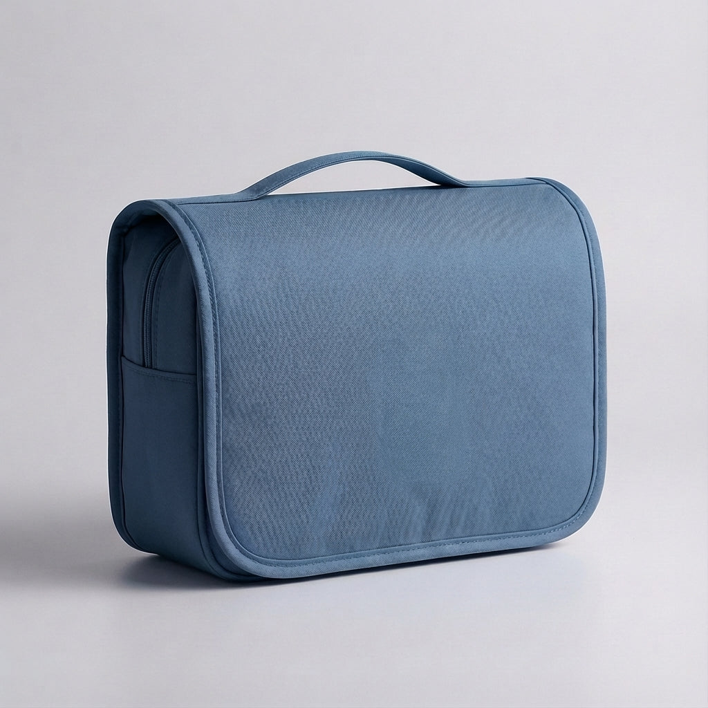 Neceser de viaje compacto, impermeable, transparente y con varios compartimentos