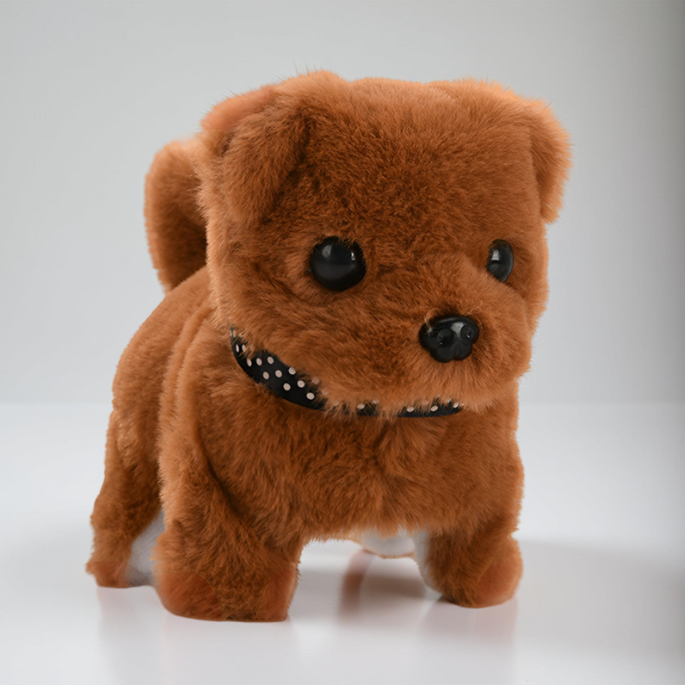 Juguete interactivo de cachorro robot pastor alemán de peluche, que camina y ladra