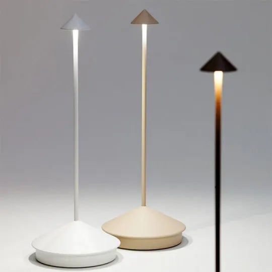 Lámpara de mesa impermeable, inalámbrica, recargable y regulable para interiores y exteriores