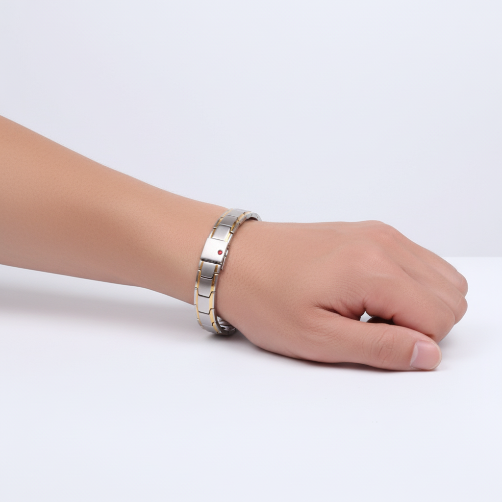 Pulsera magnética de acero inoxidable duradero con infrarrojos para el bienestar