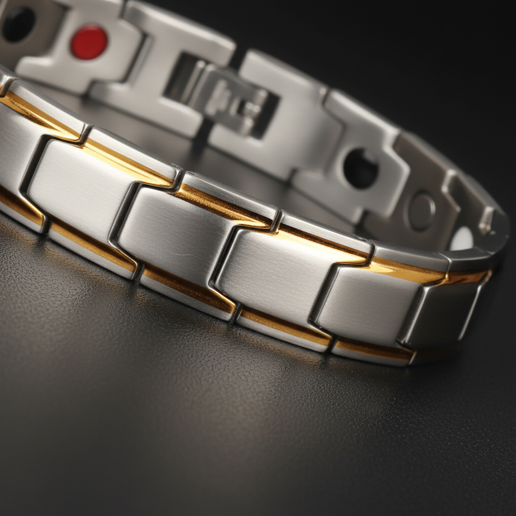 Pulsera magnética de acero inoxidable duradero con infrarrojos para el bienestar