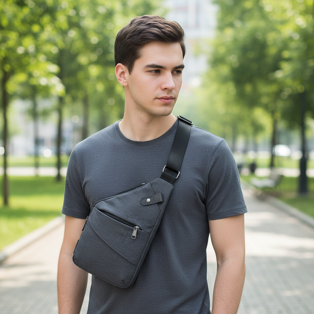 Bolso de hombro ergonómico, impermeable, antirrobo y con múltiples bolsillos