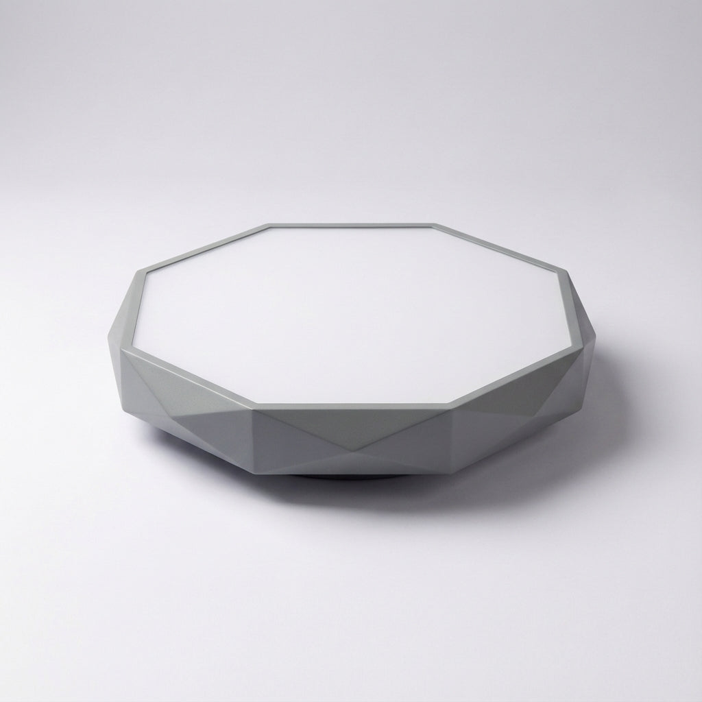 Lámpara de techo de hierro y acrílico con forma pentagonal geométrica de montaje empotrado