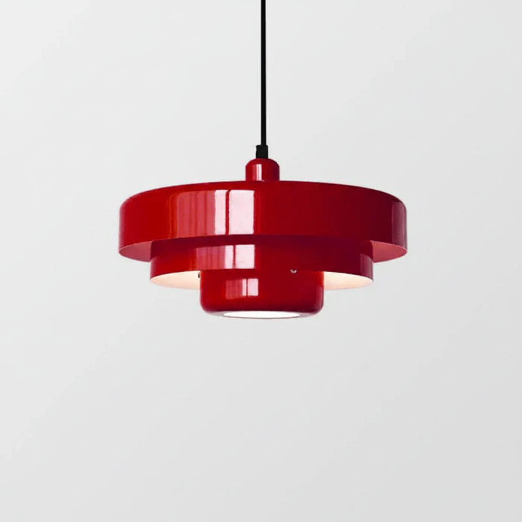 Lámpara colgante de techo retro vintage con pantalla de cúpula metálica