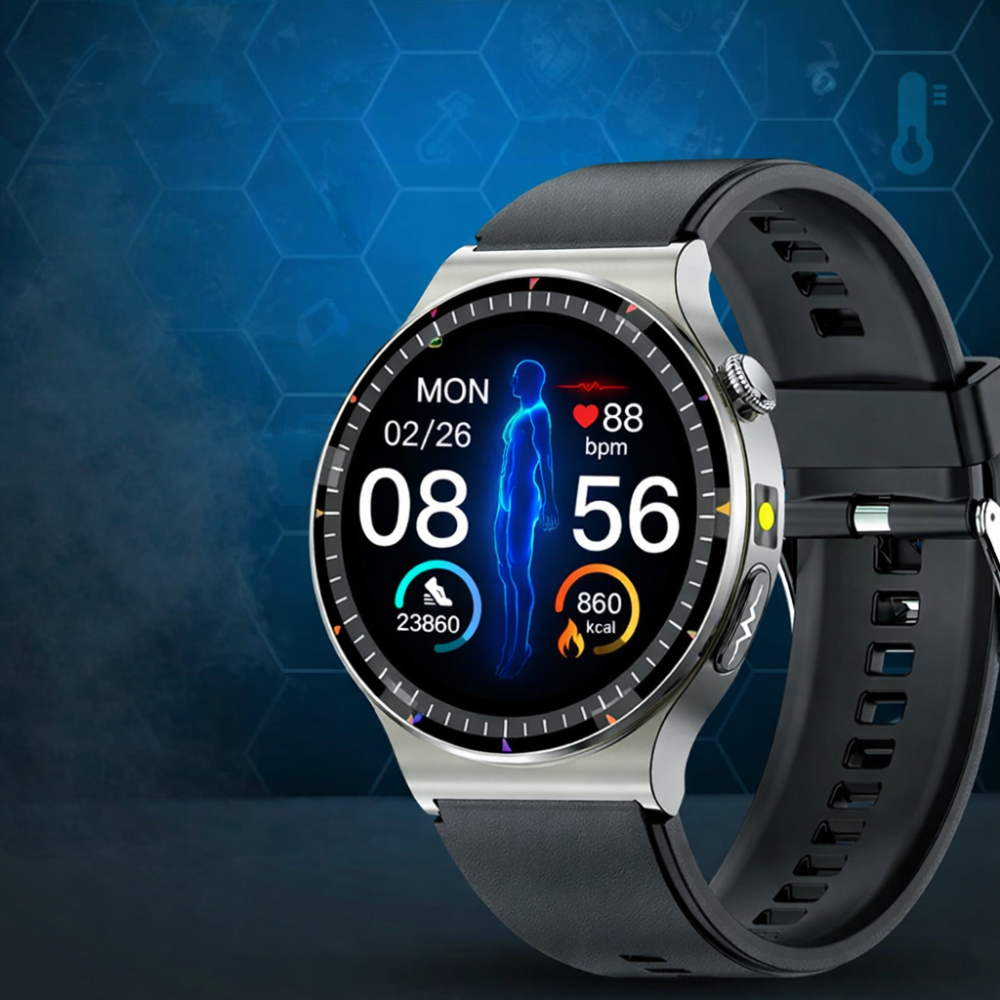 Reloj inteligente deportivo de aleación de aluminio con pantalla táctil, seguimiento de actividad física y monitorización del sueño