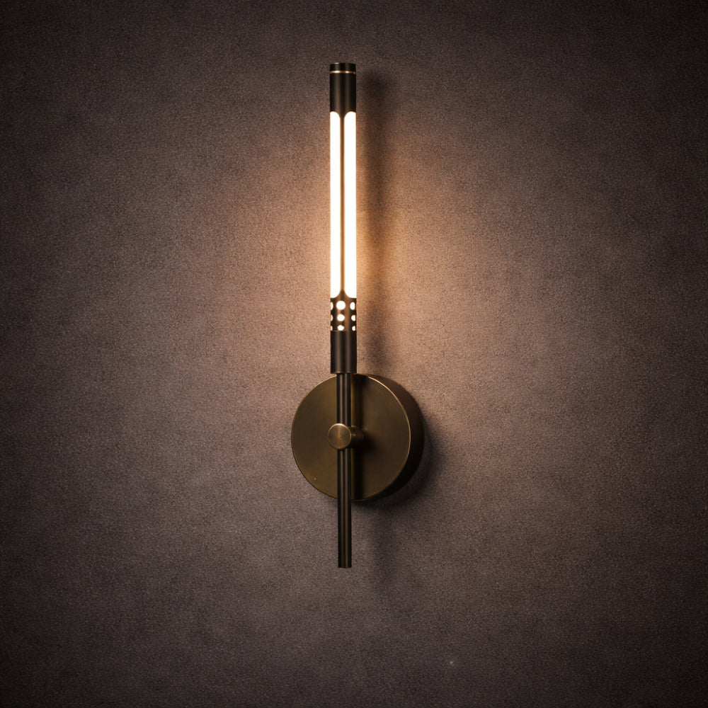 Aplique de pared moderno de metal y acrílico, estilo luminaria de pared para interiores