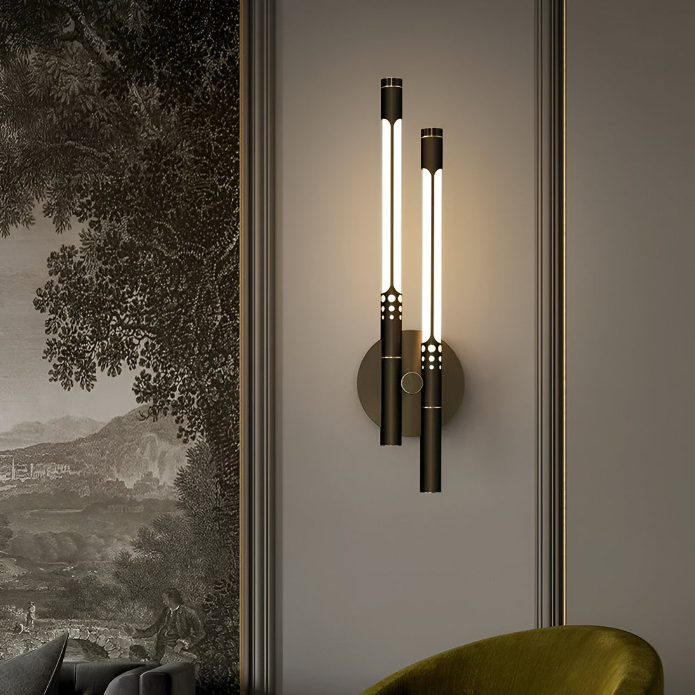 Aplique de pared moderno de metal y acrílico, estilo luminaria de pared para interiores