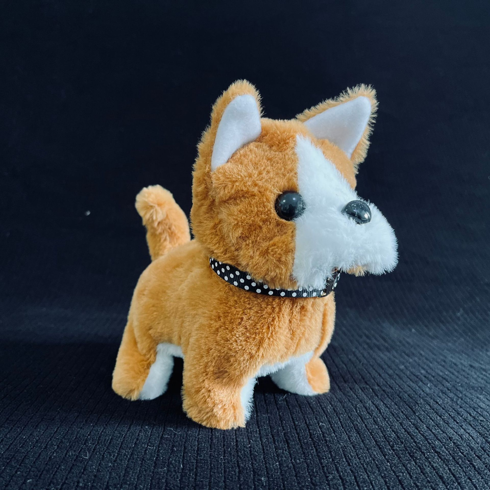 Juguete interactivo de perro cachorro de peluche realista, que camina y responde al tacto