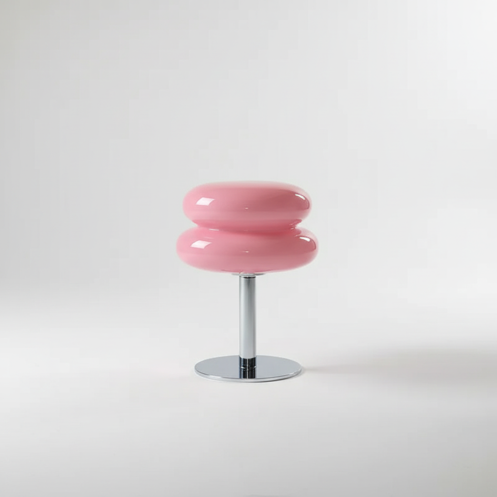 Lámpara de mesa compacta inspirada en la Bauhaus, regulable, recargable y sin cable